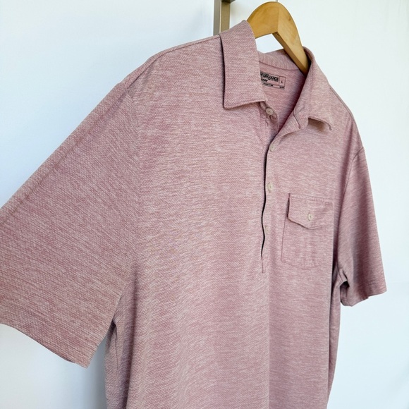 Roundtree & Yorke Men's Heathered Red Polo Shirt L Short Sleeve Casual Summer - Picture 6 of 8